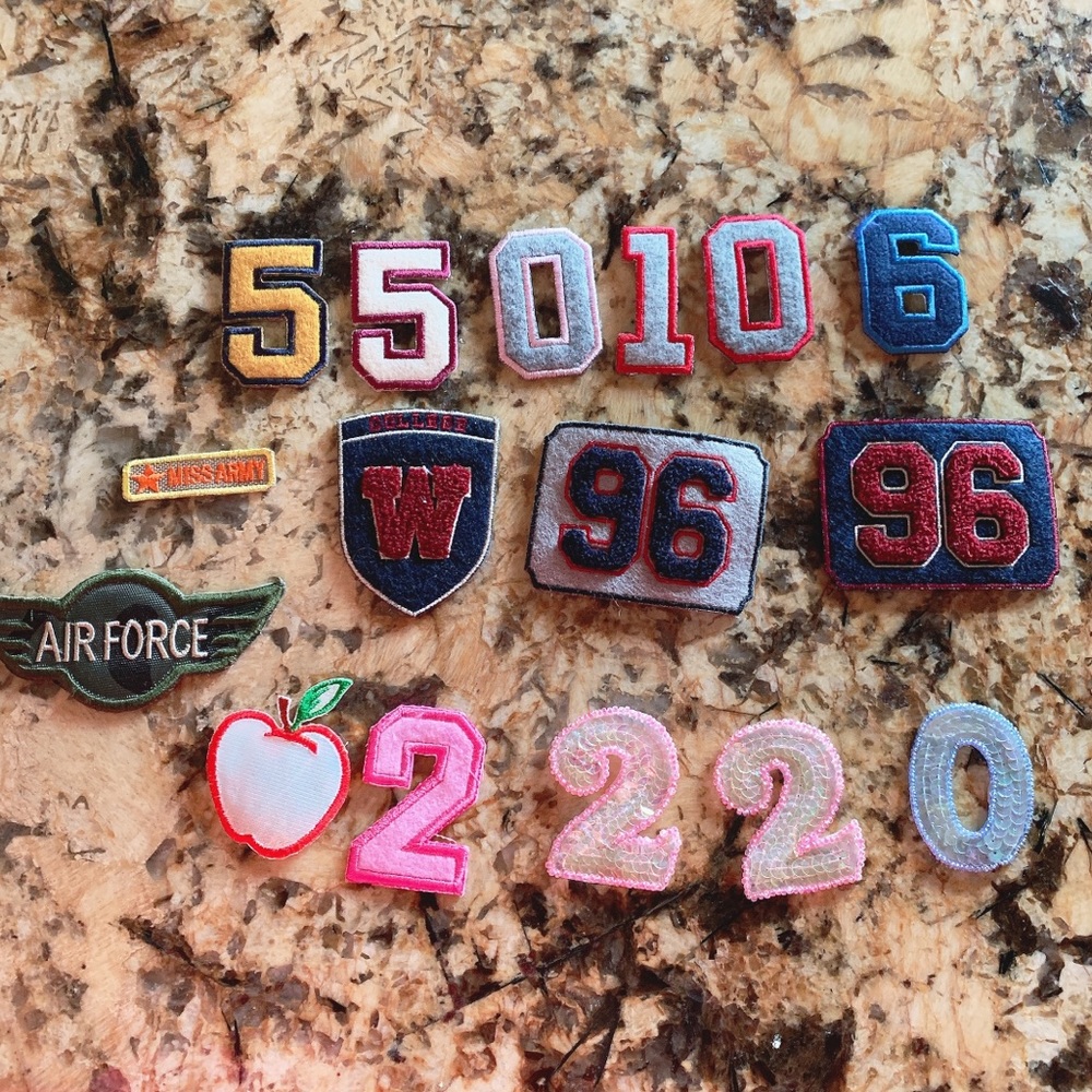 Assorted IRON-ON/SEW-ON patches for DIY